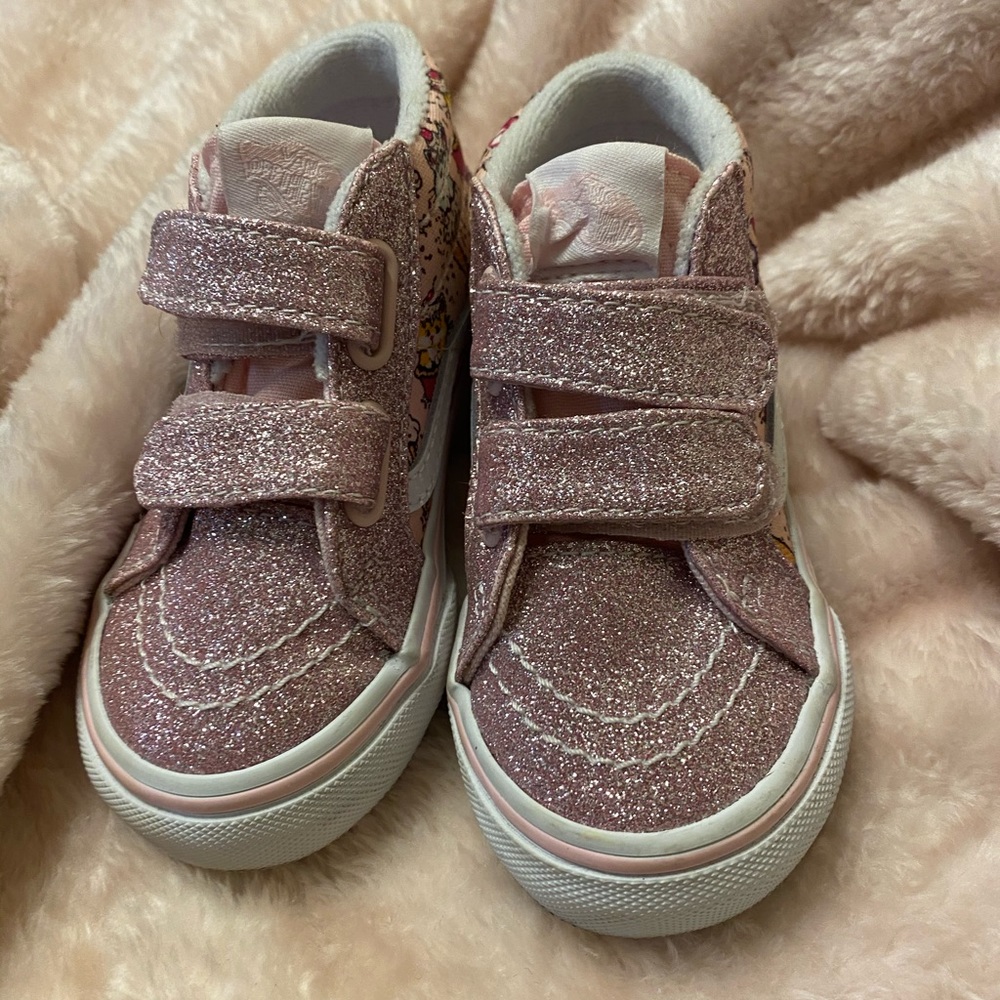 Pink Sparkle Toddler Vans (size 6)